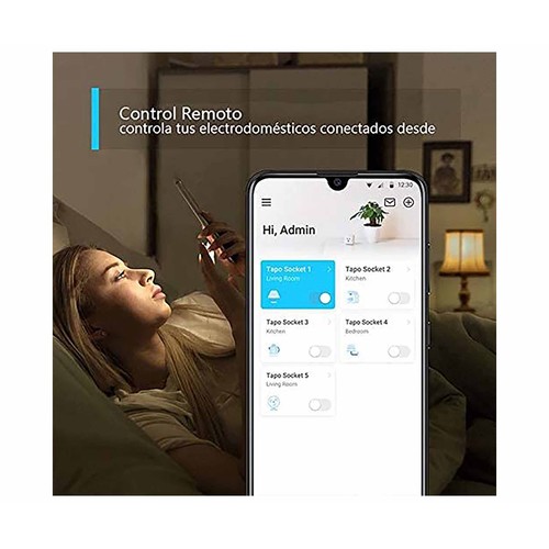 Pack de 2 enchufes Wi-Fi  inteligentes TP-LINK Tapo P100, control por App, control por voz, programable.
