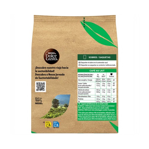 DOLCE GUSTO NEO Café con leche cápsulas 12 uds. 108 g.
