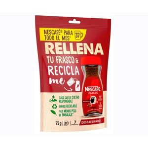 Imagen de NESCAFÉ Classic Café soluble descafeinado, doypack 75 g.