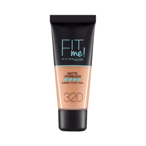 MAYBELLINE Fit me!  tono 320 Fondo de maquillaje con acabado mate para pieles normales a grasas.