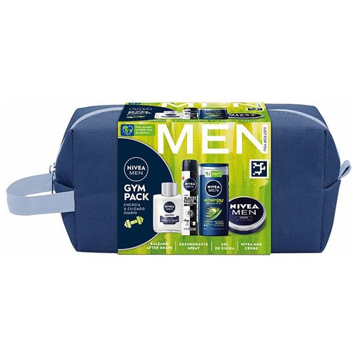 NIVEA Men gym pack Neceser con productos para el cuidado y la higiene masculina.