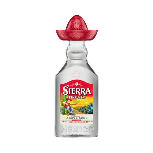 SIERRA Tequila blanco elaborado con agave azul botella 5 cl.