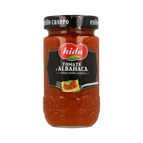 HIDA Salsa tomate y albahaca, estilo casero HIDA 350 g.