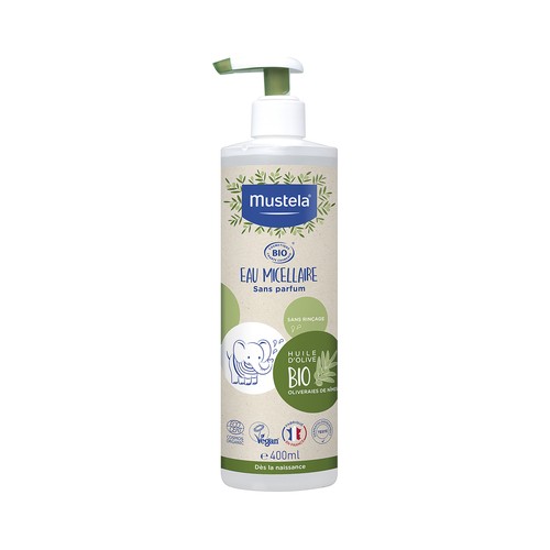 MUSTELA Bio Agua micelar sin aclarado y con certificado Bio 400 ml.