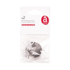 Imagen de Set de dos ganchos para colgar paños de cocina, sistema adhesivo, ACTUEL.
