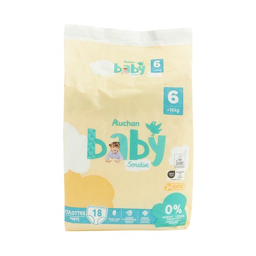PRODUCTO ALCAMPO Baby sensitive Pañales talla 6 (+16 kg) 18 uds.