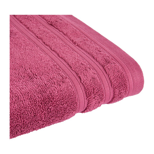 Toalla de lavabo 100% algodón color rosa, densidad de 500g/m², ACTUEL.