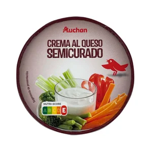 AUCHAN Crema de queso semicurado 125 g. Producto Alcampo