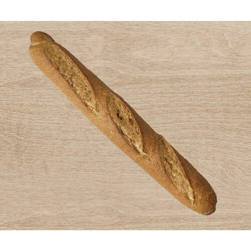 Barra de pan con harina integral de trigo 70% con masa madre de Fabricación Propia 220 g.