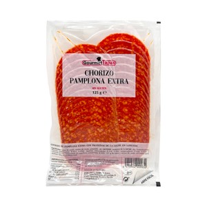 Tapas Chorizo de Pamplona extra, cortado en lonchas 125 g.