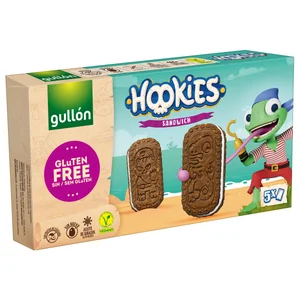 GULLÓN Galletas de crema sin gluten Hookies 230 g.