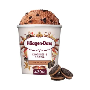 HÄAGEN-DAZS Tarrina de helado de crema al cacao con trocitos de galleta 420 ml.