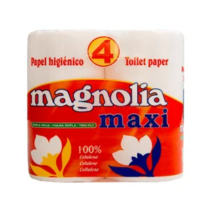 MAGNOLIA Maxi Papel higiénico de doble hoja, 100% celulosa 4 uds.