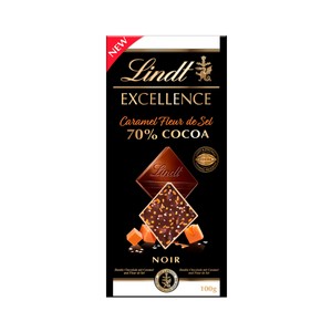 Imagen de LINDT Excellence Chocolate 70 % cacao con caramelo y sal en escamas 100 g.