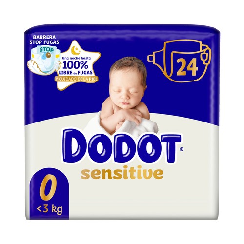 DODOT Sensitive Pañales talla 0 para recien nacidos (-3 kg) 24 uds.