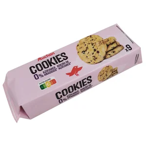 PRODUCTO ALCAMPO Galletas con pepitas de chocolate 0% azúcares añadidos 135 g.