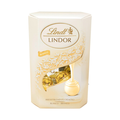 LINDT Lindor Bombones de chocolate blanco 200 g.
