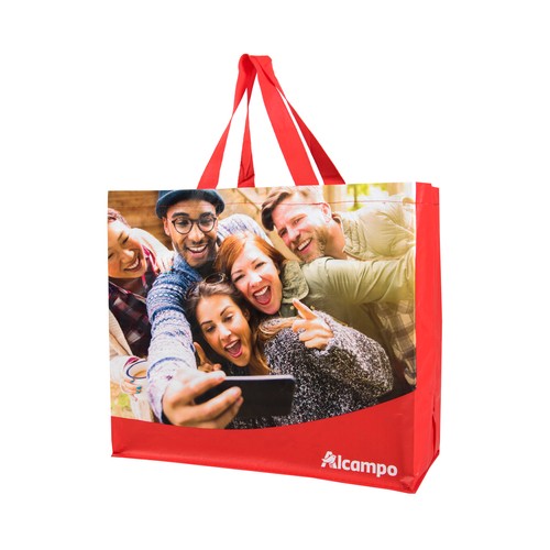 Bolsa grande de rafia reutilizable, ALCAMPO.