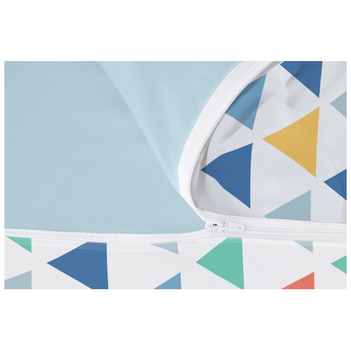 Saco nórdico con relleno extraíble para cama de 90 cm, estampado de pirámides, 100% algodón, MODADOM.