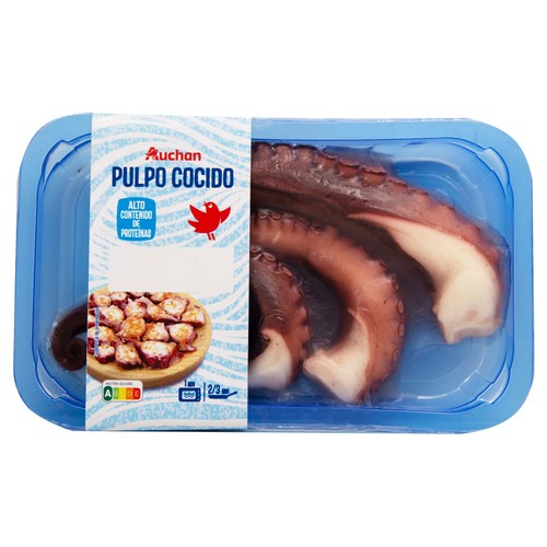 AUCHAN Patas de pulpo cocidas 250 g. Producto Alcampo