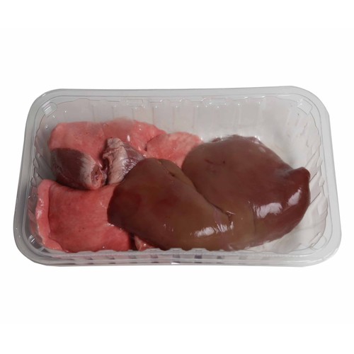 Bandeja con asadura entera de cordero lechal MECA
