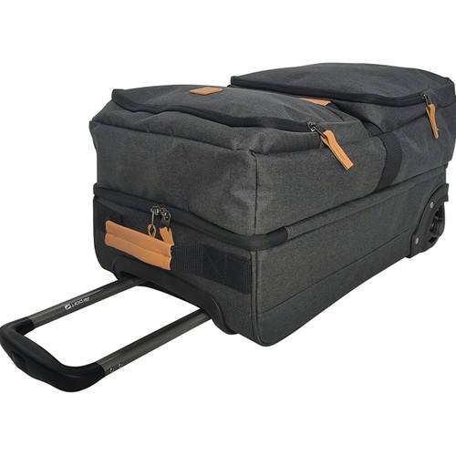 Trolley con doble compartimento gris 50cm, Globe Trotters AIRPORT ALCAMPO.