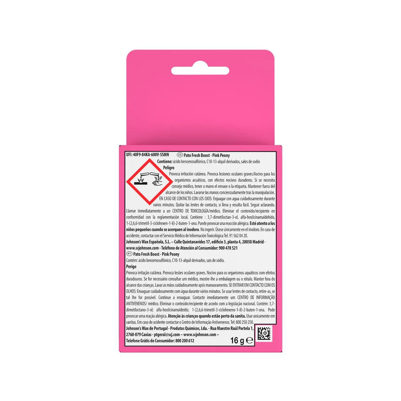 PATO Pastillas para WC fresh boost peony 1 unidad