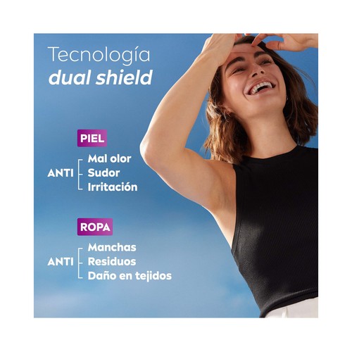 NIVEA Black & white invisible authentic Desodorante roll on para mujer, antitranspirante 72 horas 50 ml.