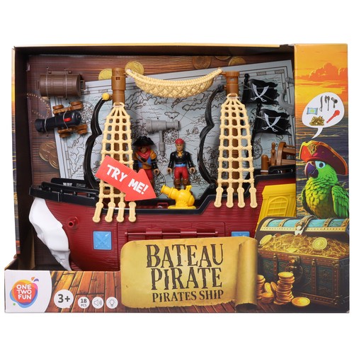 Barco Pirata con Dunciones sonidos y luces +3 Años ONE, TWO FUN