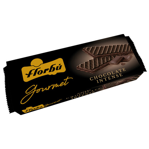 FLORBÚ Gourmet Galletas barquillo de chocolate intenso 185 g.