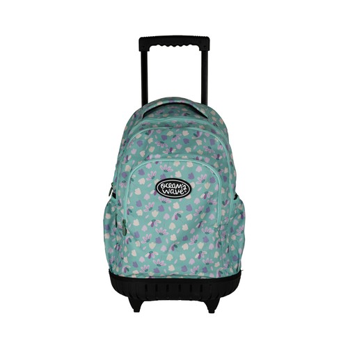 Mochila juvenil con ruedas, carro reforzado, surtido de diseños y colores, OCEAN"S WAVE.