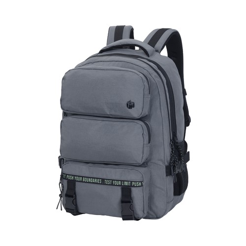 Mochila con triple bolsillo, color gris, UNKEEPER.