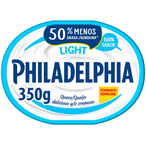 PHILADELPHIA Queso de untar light formato familiar PHILADELPHIA LIGHT 350 g.