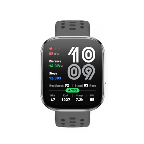 Smartwatch AMAZFIT Bip 6 Charcoal, pantalla 5cm (1.97"), conectividad bluetooth 5.2, asistente de voz.