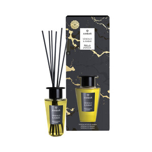 Imagen de AMBAR Ambientador perfumador de varillas (Mikado premium), con aroma a sándalo y ámbar 85 ml.