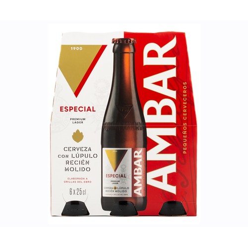 AMBAR ESPECIAL  Cervezas pack de 6 uds. x 25 cl.