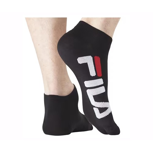 Pack 2 calcetines tobilleros FILA, color negro, talla 39/42