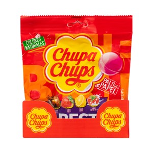 Imagen de CHUPA CHUPS Original Caramelos con palo de papel de sabores variados 10 uds. 120 gr.