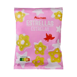 PRODUCTO ALCAMPO Snack de patata con forma de estrella bolsa de 50 g.