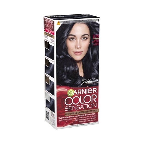 GARNIER Color sensation tono 2.10 Negro azulado Coloración permanente e intensa.