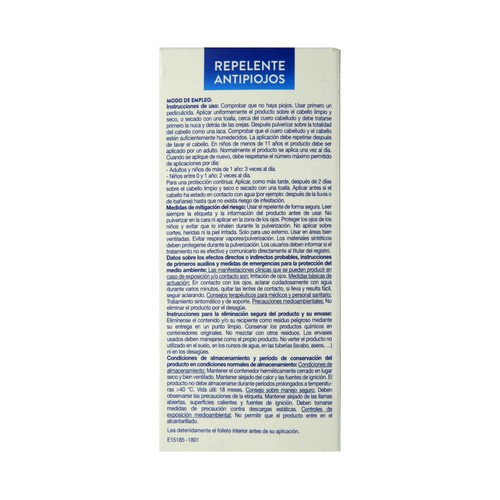 ZZ Repetente de piojos que además protege de la aparación de los mismos ZZ 125 ml.