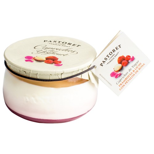 PASTORET Yogur con frambuesa, lichi y pétalos de rosa  Caprichos de yogur150 g.