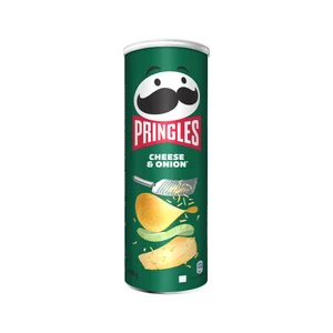 PRINGLES Patatas con forma de teja sabor a queso y cebolla PRINGLES 165 g.