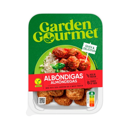 GARDEN GOURMET Albóndigas veganas a base de soja y proteina de trigo 200 g.