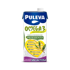 Imagen de PULEVA Omega 3 Preparado lacteo desnatado, sin lactosa y enriquecido con ácido oleico y Omega 3 1 l.