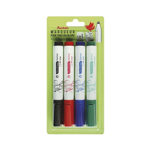 Rotuladores Pizarra Blanca 4 Colores 3+1Uds ALCAMPO