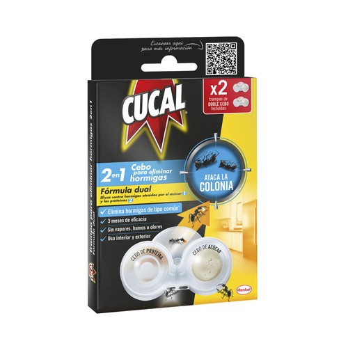 Insecticida anti hormigas trampas CUCAL 2 uds.