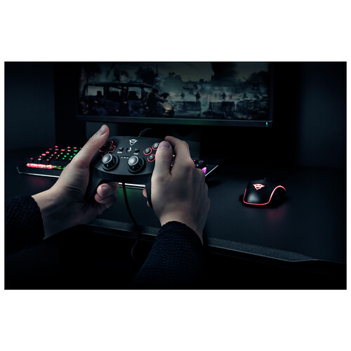 Mando gaming TRUST GXT 540 Yula, 13 botones, 2 joysticks, cable 3m., Compatible PC / PS3.