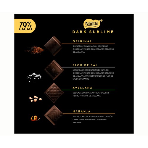 NESTLÉ Bombones dark sublime caja roja 291 gr.