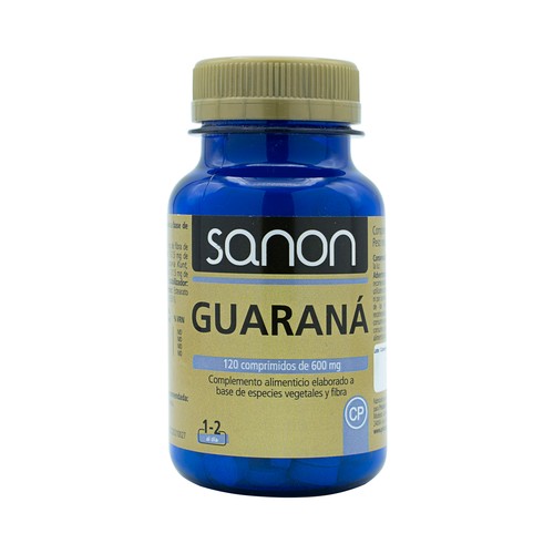 SANON Guaraná (Complemento alimenticio) elaborado a base de especies vegetales y fibra 120 comprimidos.